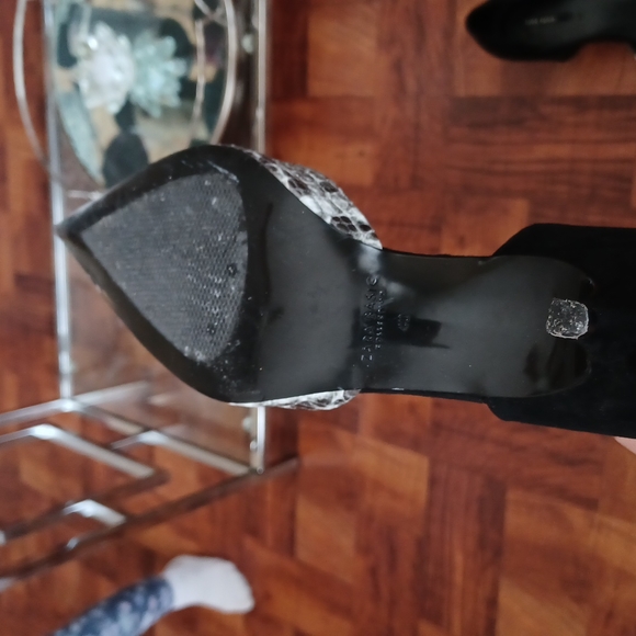 ZARA  suede snake print kitten heel 9 - Picture 3 of 3